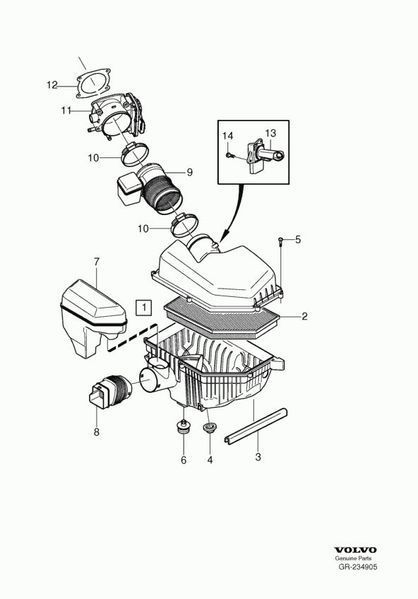 Фільтр повітряний VOLVO xc70 (-16) / xc60 (-17) / v70 (-16) / v60 cc (-18) / v60 (-18) / s60 cc (-18) / s60 (-18) / s80 (- 16), PM-1337 фото