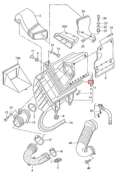 Фільтр повітряний VW Passat B5, 058133843 PM-1354 фото
