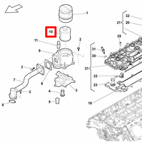 Фільтр масляний Lamborghini gallardo, 07L115561C PM-1454 фото
