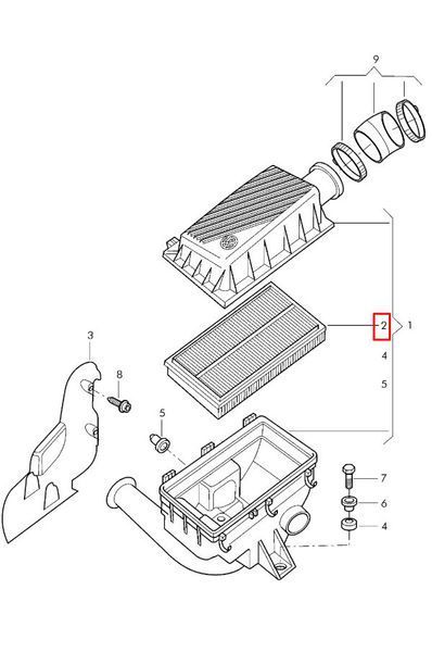Фильтр воздушный VW Pointer / Parati / Saveiro, 377129620 PM-1355 фото