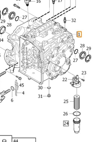 Фільтр акпп VOLVO xc60 (-17) / v70 (-16) / v60 (-18) / v50 (-12) / v40 cc (-19) / v40 (-19) / s80 (-16) / s80l (-12 ) / s60 (-18) PM-1038 фото
