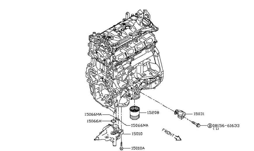 Фільтр масляний Nissan Altima, Sentra, 1520900Q0H PM-1488 фото