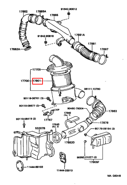 Фільтр повітряний Toyota 4Runner, 1780167050 PM-1306 фото