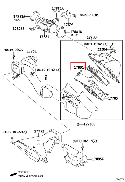 Фильтр воздушный Lexus RX300 / RX330 / RX350 / RX400, 1780131140 PM-1207 фото