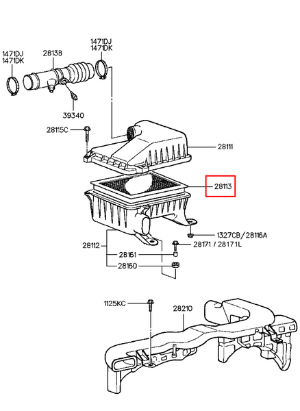 Фильтр воздушный Hyundai Accent / Avante 1.3 - 1.5, 2811322051 PM-1157 фото