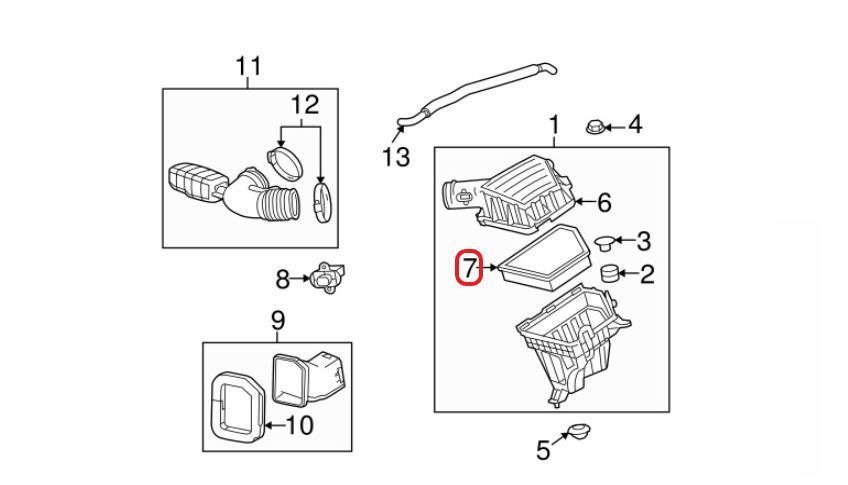 Фільтр повітряний Cadillac Escalade, Chevrolet Avalanche, Suburban, Sonora, Tahoe, GMC Yukon 4.8-, A1518C PM-1107 фото