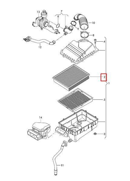 Фільтр повітряний VW Polo V 1.8 GTI, 6C0129620 PM-1359 фото