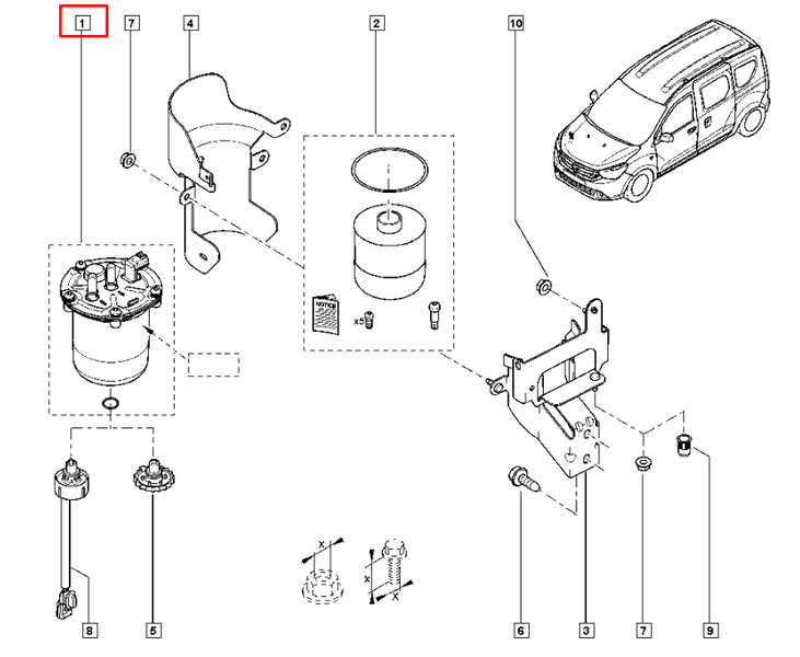 Фільтр паливний Dacia Dokker/Logan 13-, F026402825 PM-1816 фото