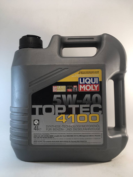 Масло моторное Liqui moly top tec 4100 5w40 4l, 7547 PM-317 фото
