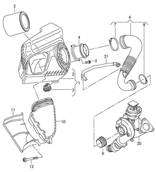 Фильтр воздушный audi a6 c7, 4g0133843k PM-1369 фото