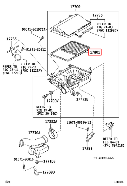 Фільтр повітряний Daihatsu Materia / Terios, 17801B1010 PM-1121 фото
