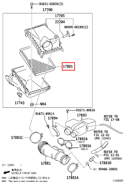 Фильтр воздушный Toyota LC150, 1780138050 PM-1322 фото