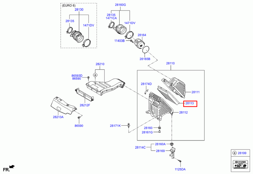 Фильтр воздушный Hyundai Santa Fe, 281132W300 PM-1172 фото