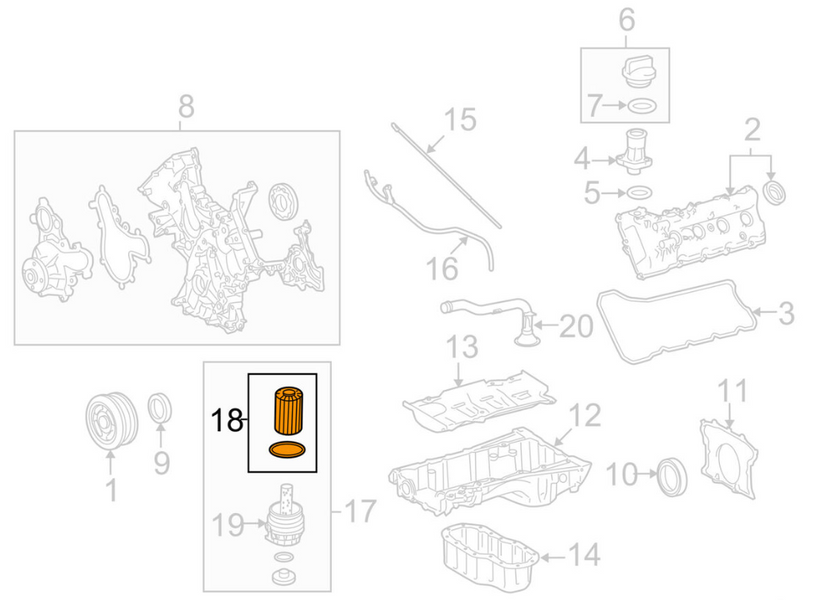 Фільтр масляний TOYOTA, lc-200, sequoia, tundra; lx-570 04152YZZA4, PM-1524 фото