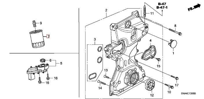 Фільтр масляний Honda 2,0/2,4, 15400-PLM-A02 PM-1440 фото