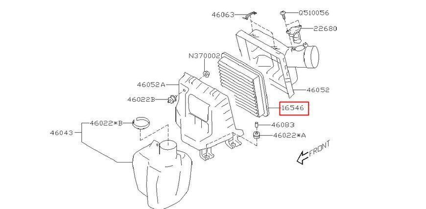 Фільтр повітряний Subaru Forester / Impreza / Legacy / Outback, 16546AA150 PM-1290 фото