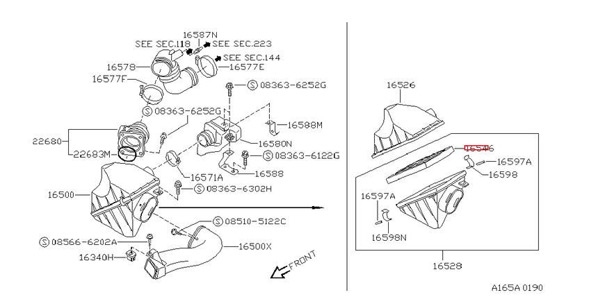 Фільтр повітряний Nissan 200SX/Almera II/Almera Tino, 16546V0100 PM-1240 фото