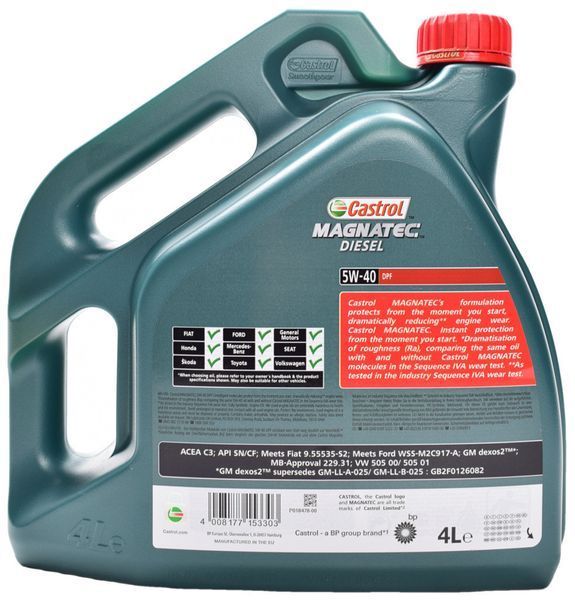 Масло моторное Castrol Magnatec 5W40 DPF 4L, 151B72 PM-178 фото