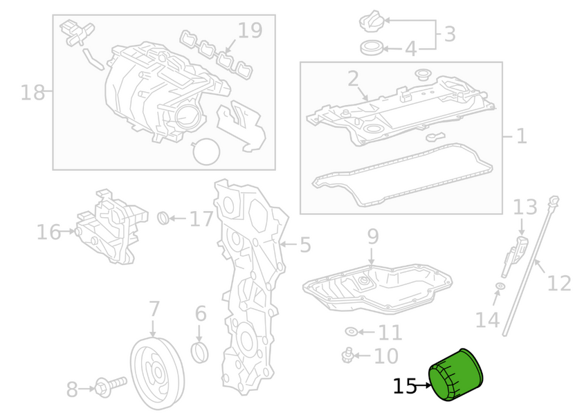 Фільтр масляний Toyota 2,5L, 90915-YZZN1 PM-1528 фото