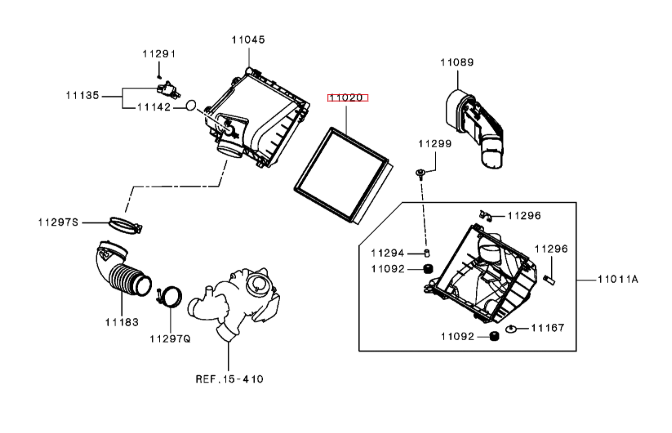Фільтр повітряний Mitsubishi L200, 1500A608 PM-1230 фото