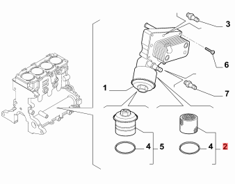 Фильтр масляный Fiat Doblo 1,6-2,0D, 71754237 PM-1434 фото