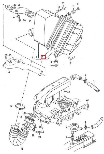 Фільтр повітряний Audi 100 2.4-2.5 TDI, 4A0129620 PM-1091 фото