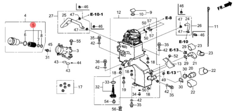 Фильтр масляный Honda Civic SD 2,2 iCTDI, 15430RSRE01 PM-1441 фото